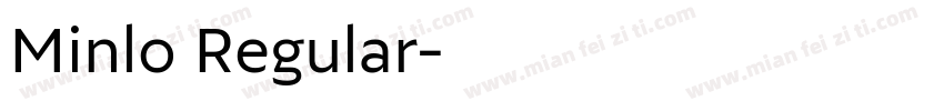 Minlo Regular字体转换